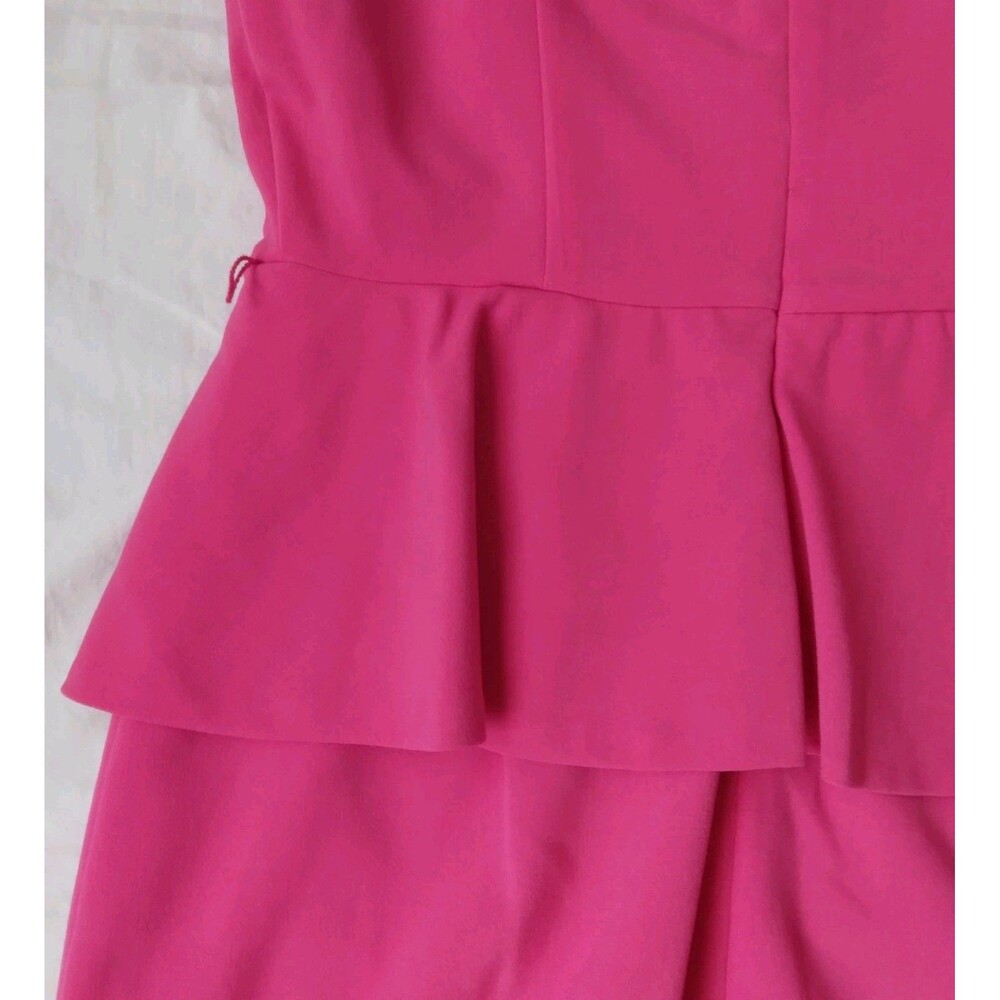 Worthington Pink Peplum Dress Pink Sleeveless Barbie Womens Size 6P - Picture 9 of 9